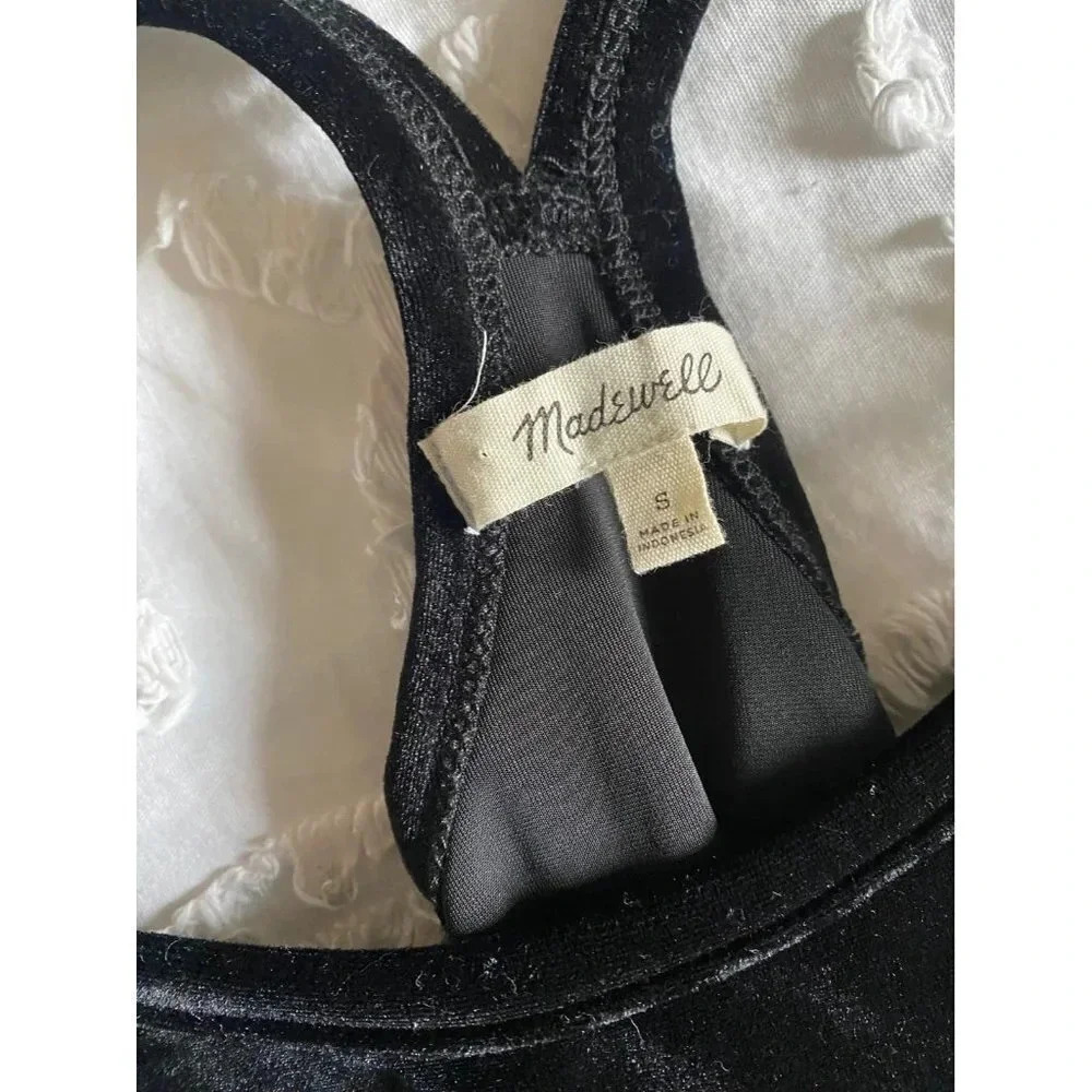Madewell Bodysuit Women’s Small Black Velvet - Picture 5 of 9